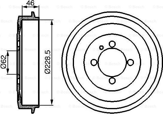 BOSCH 0 986 477 039 - Гальмівний барабан autozip.com.ua