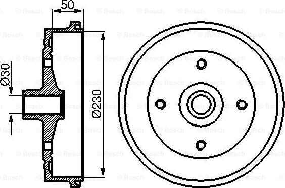 BOSCH 0 986 477 030 - Гальмівний барабан autozip.com.ua
