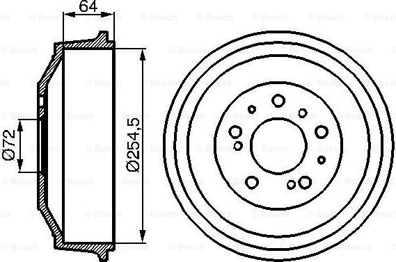 BOSCH 0 986 477 031 - Гальмівний барабан autozip.com.ua