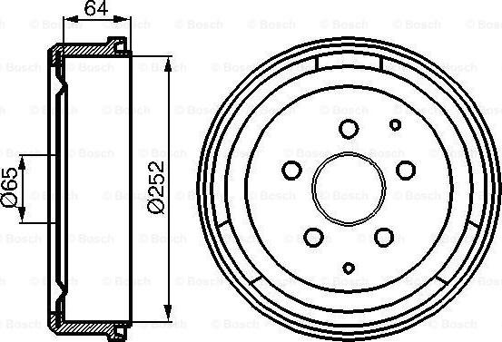 BOSCH 0 986 477 033 - Гальмівний барабан autozip.com.ua