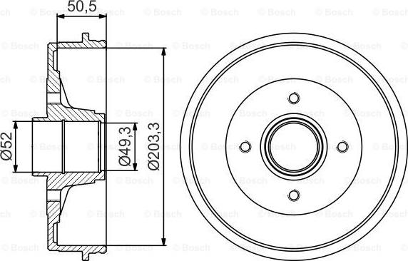 BOSCH 0 986 477 196 - Гальмівний барабан autozip.com.ua