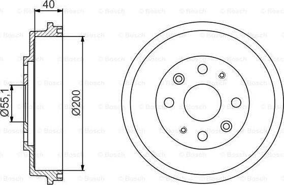 BOSCH 0 986 477 191 - Гальмівний барабан autozip.com.ua