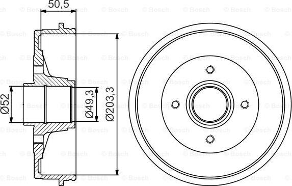 BOSCH 0 986 477 197 - Гальмівний барабан autozip.com.ua
