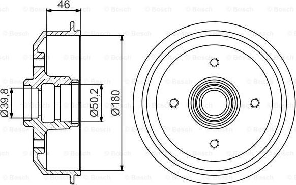 BOSCH 0 986 477 150 - Гальмівний барабан autozip.com.ua