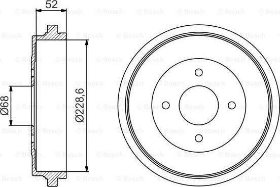 BOSCH 0 986 477 158 - Гальмівний барабан autozip.com.ua