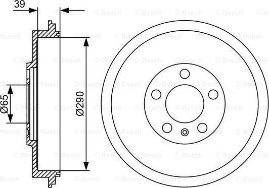 BOSCH 0 986 477 152 - Барабан гальмівний SKODA OCTAVIA 97-10 ROOMSTER 06-. VW POLO SEDAN 10- задн. вир-во Bosch autozip.com.ua