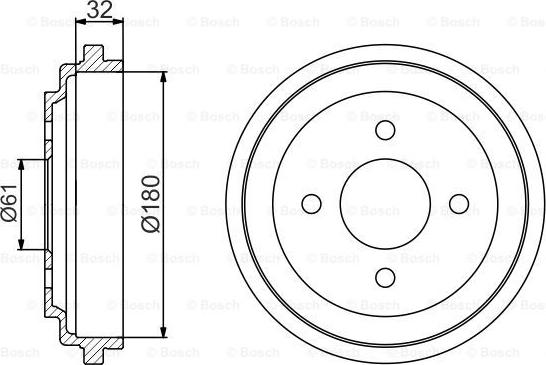 BOSCH 0 986 477 164 - Гальмівний барабан autozip.com.ua