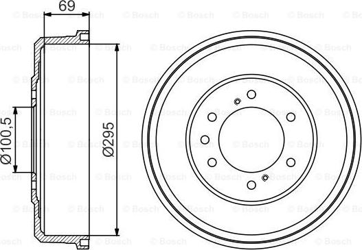 BOSCH 0 986 477 165 - Гальмівний барабан autozip.com.ua