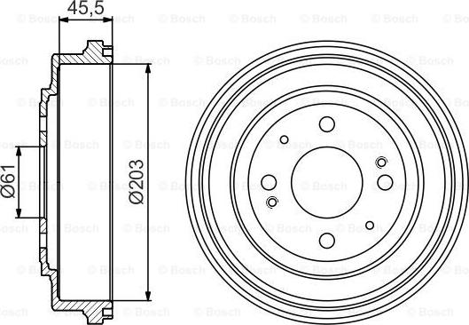 BOSCH 0 986 477 166 - Гальмівний барабан autozip.com.ua