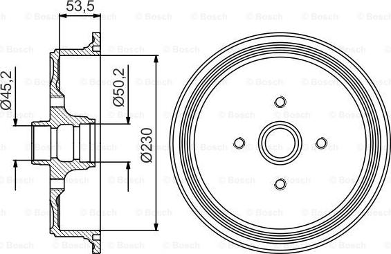 BOSCH 0 986 477 160 - Гальмівний барабан autozip.com.ua