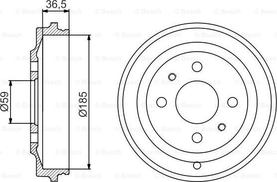 BOSCH 0 986 477 161 - Гальмівний барабан autozip.com.ua