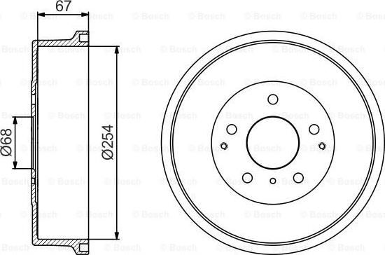 BOSCH 0 986 477 162 - Гальмівний барабан autozip.com.ua