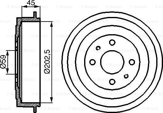 BOSCH 0 986 477 109 - Гальмівний барабан autozip.com.ua