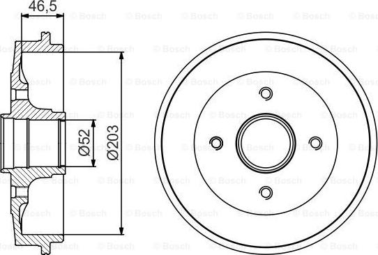 BOSCH 0 986 477 184 - Гальмівний барабан autozip.com.ua