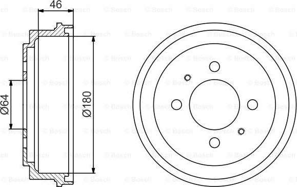 BOSCH 0 986 477 186 - Гальмівний барабан autozip.com.ua