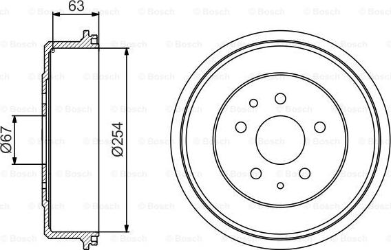 BOSCH 0 986 477 183 - Гальмівний барабан autozip.com.ua