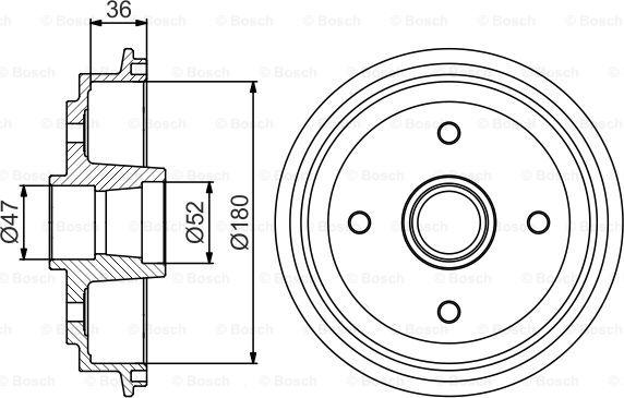 BOSCH 0 986 477 187 - Гальмівний барабан autozip.com.ua