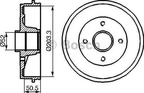 BOSCH 0 986 477 122 - Гальмівний барабан autozip.com.ua