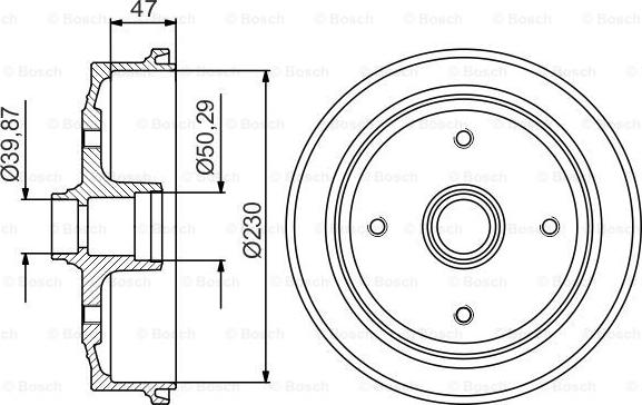 BOSCH 0 986 477 176 - Гальмівний барабан autozip.com.ua