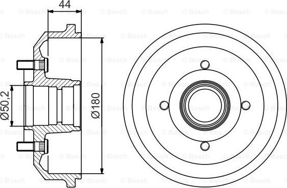 BOSCH 0 986 477 269 - Гальмівний барабан autozip.com.ua