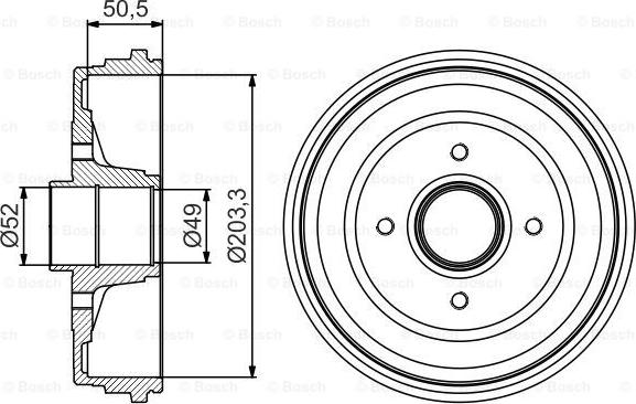 BOSCH 0 986 477 206 - Гальмівний барабан autozip.com.ua