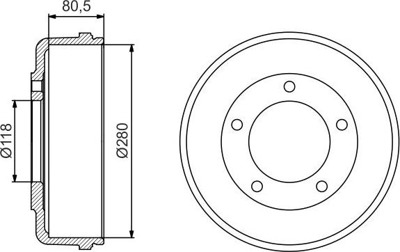 BOSCH 0 986 477 203 - Гальмівний барабан autozip.com.ua