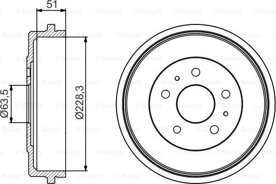 BOSCH 0 986 477 219 - Гальмівний барабан autozip.com.ua