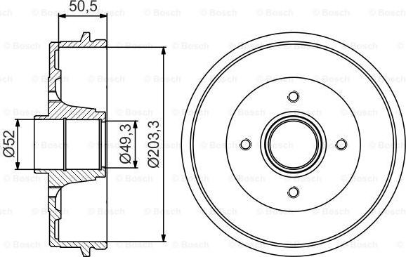 BOSCH 0 986 477 214 - Гальмівний барабан autozip.com.ua