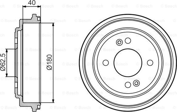 BOSCH 0 986 477 216 - Гальмівний барабан autozip.com.ua