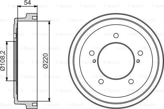 BOSCH 0 986 477 213 - Гальмівний барабан autozip.com.ua