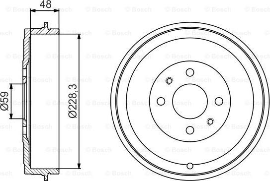 BOSCH 0 986 477 212 - Гальмівний барабан autozip.com.ua