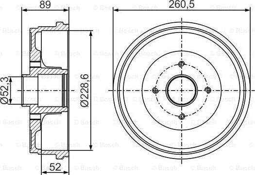 BOSCH 0 986 477 288 - Гальмівний барабан autozip.com.ua