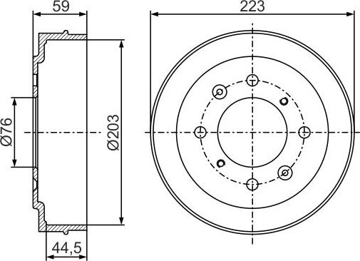 BOSCH 0 986 477 234 - Гальмівний барабан autozip.com.ua