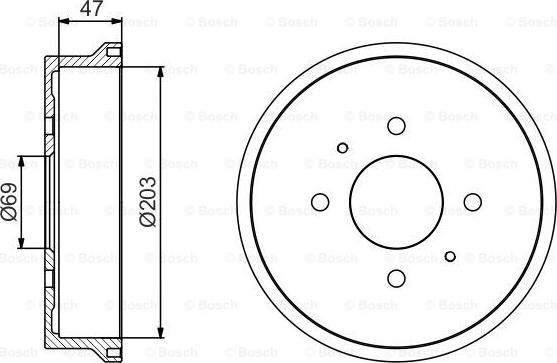 BOSCH 0 986 477 235 - Гальмівний барабан autozip.com.ua