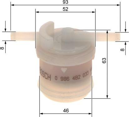 BOSCH 0 986 4B2 033 - Паливний фільтр autozip.com.ua