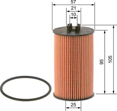 BOSCH 0 986 4B7 009 - Масляний фільтр autozip.com.ua