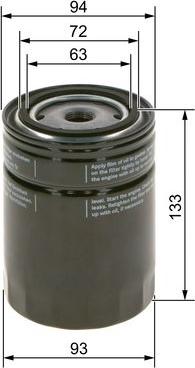 BOSCH 0 986 4B7 021 - Масляний фільтр autozip.com.ua