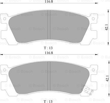 BOSCH 0 986 505 944 - Гальмівні колодки, дискові гальма autozip.com.ua