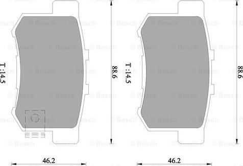 BOSCH 0 986 505 957 - Гальмівні колодки, дискові гальма autozip.com.ua