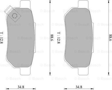 BOSCH 0 986 505 909 - Гальмівні колодки, дискові гальма autozip.com.ua