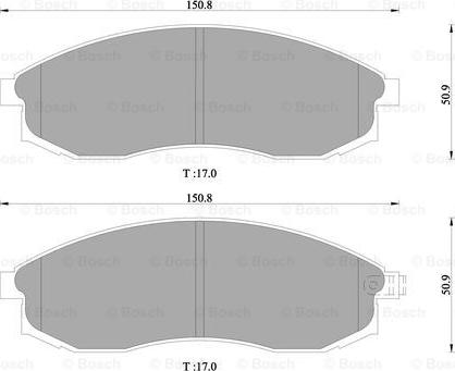 BOSCH 0 986 505 651 - Гальмівні колодки, дискові гальма autozip.com.ua