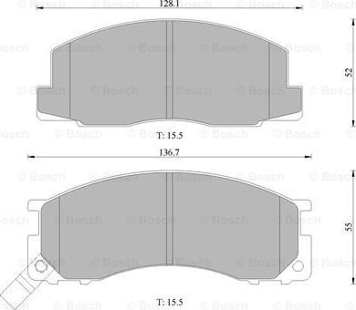 BOSCH 0 986 505 685 - Гальмівні колодки, дискові гальма autozip.com.ua