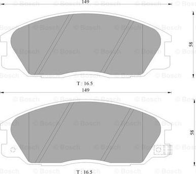 BOSCH 0 986 505 099 - Гальмівні колодки, дискові гальма autozip.com.ua