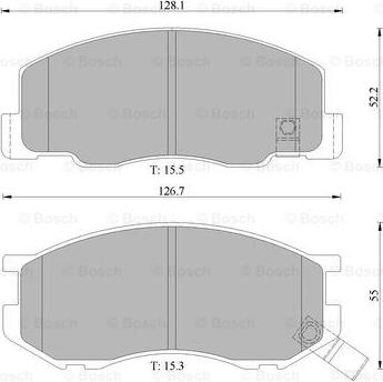 BOSCH 0 986 505 005 - Гальмівні колодки, дискові гальма autozip.com.ua