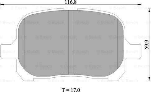 BOSCH 0 986 505 001 - Гальмівні колодки, дискові гальма autozip.com.ua