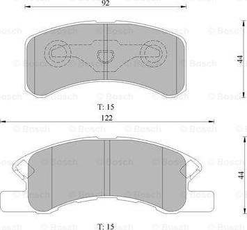 BOSCH 0 986 505 113 - Гальмівні колодки, дискові гальма autozip.com.ua