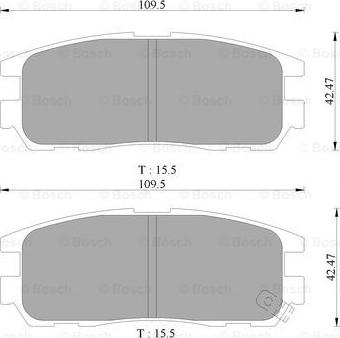 BOSCH 0 986 505 367 - Гальмівні колодки, дискові гальма autozip.com.ua