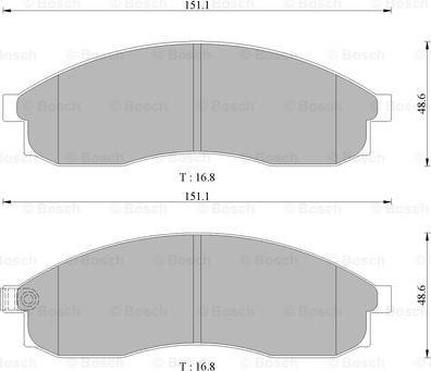 BOSCH 0 986 505 382 - Гальмівні колодки, дискові гальма autozip.com.ua