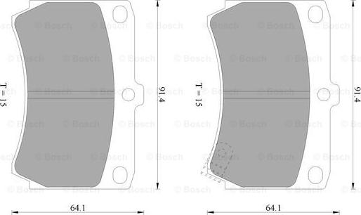 BOSCH 0 986 505 705 - Гальмівні колодки, дискові гальма autozip.com.ua