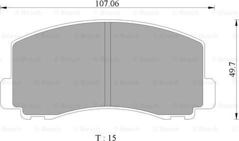 BOSCH 0 986 505 782 - Гальмівні колодки, дискові гальма autozip.com.ua